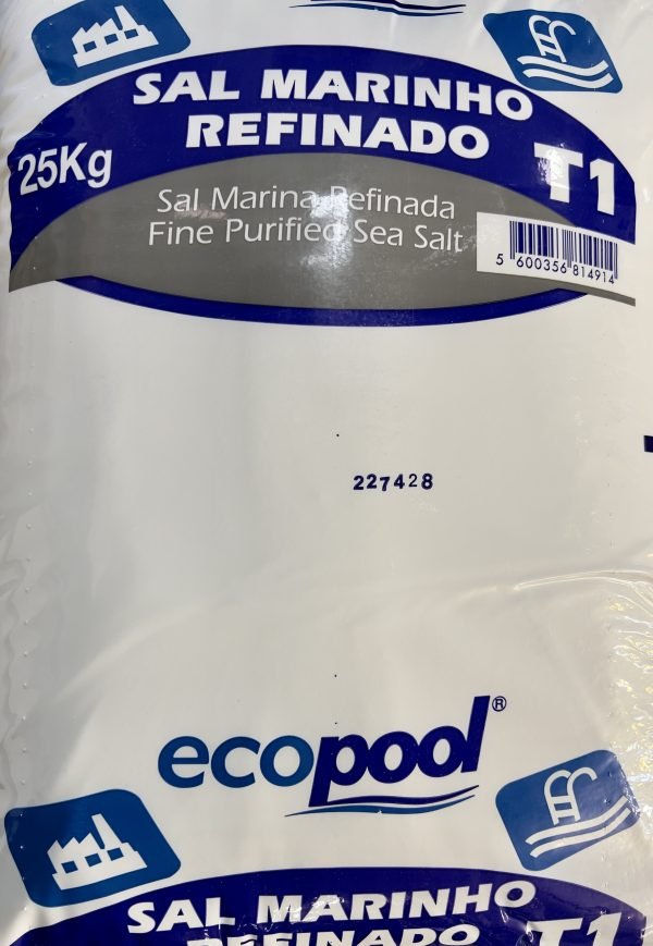 Sal marinho refinado Ecopool T1 25kg