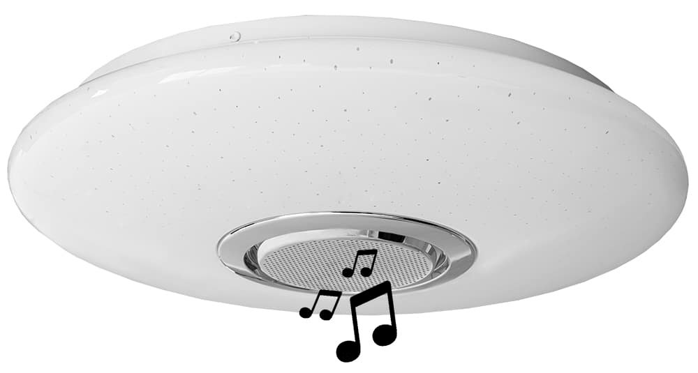 PLAFON LED 24W COM COLUNA BLUETOOTH