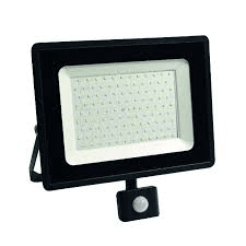 PROJETOR LED SLIM COM SENSOR INFRAVERMELHO (PRETO)