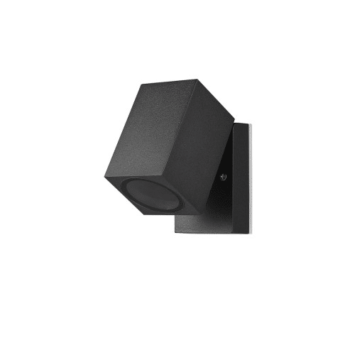 APLIQUE LED 1XGU10QUADRADO| PRETO| BASCULANTE IP65